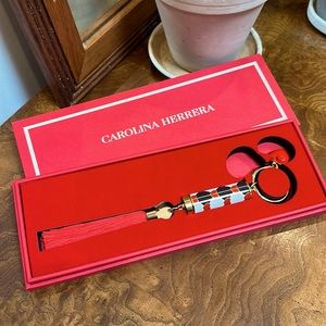 Carolina Herrera - Classic Red Lipstick w Heart Details & Fringe Tassel
